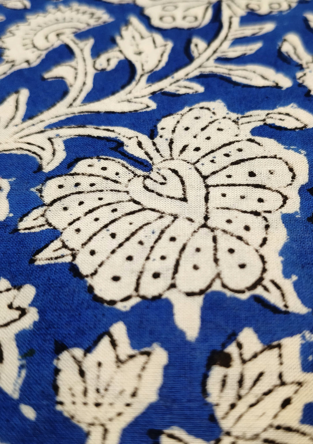 Bagru Handblock Print Suit B11 - Blue2 - Wefta