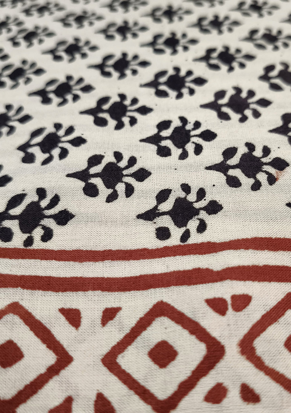 Bagru Handblock Print Suit B13- Cream1 - Wefta