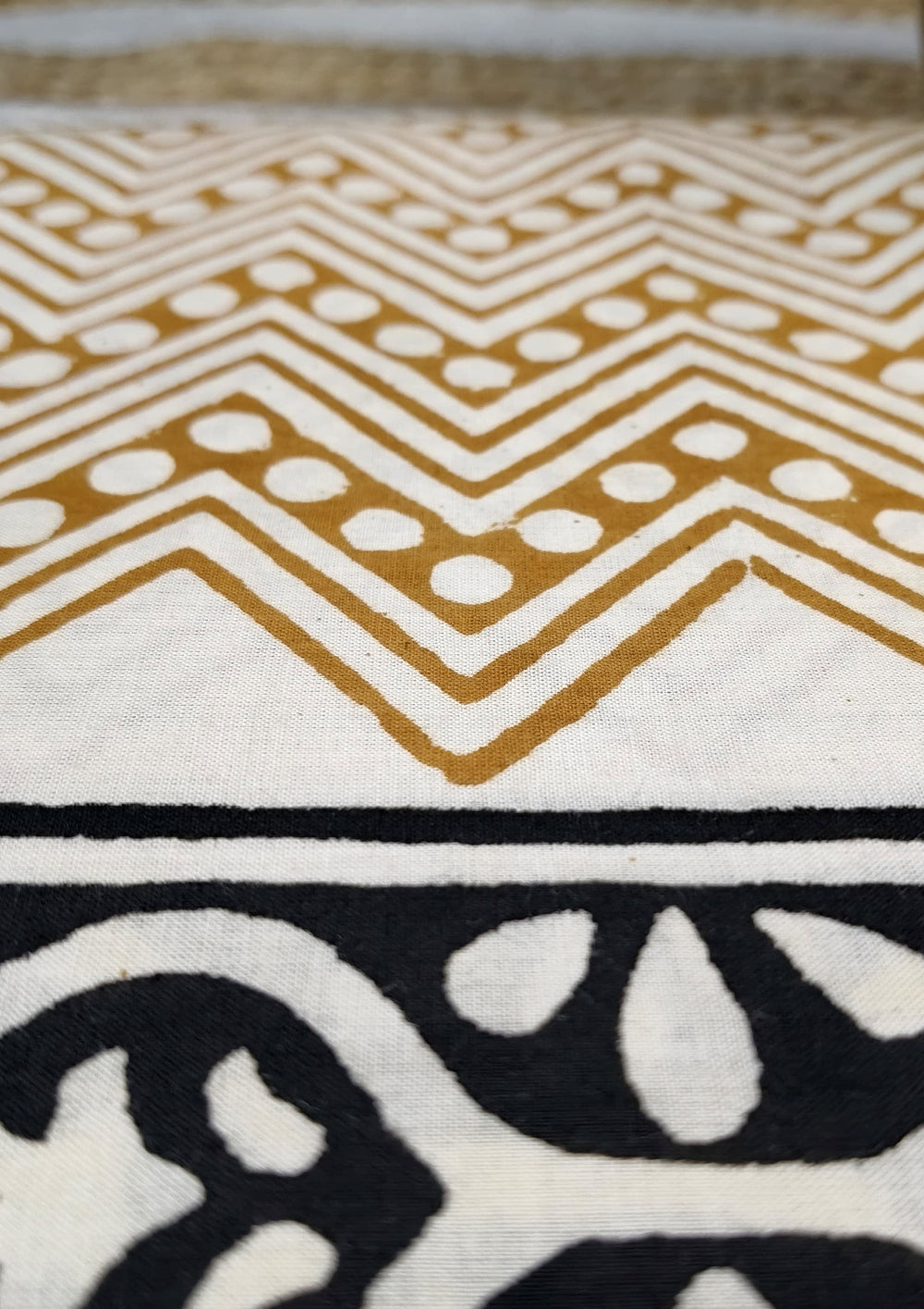 Bagru Handblock Print Suit B3 - Mustard1 - Wefta
