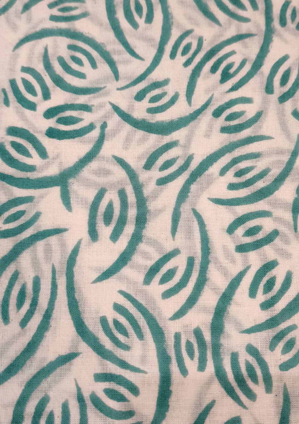 Bagru Handblock Print Suit B4 - Light Blue1 - Wefta