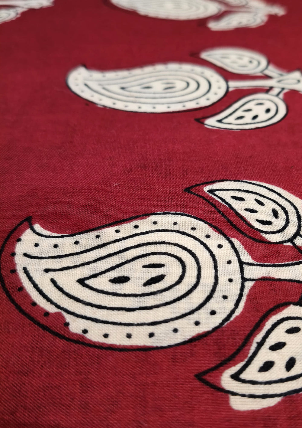 Bagru Handblock Print Suit B7 - Red3 - Wefta