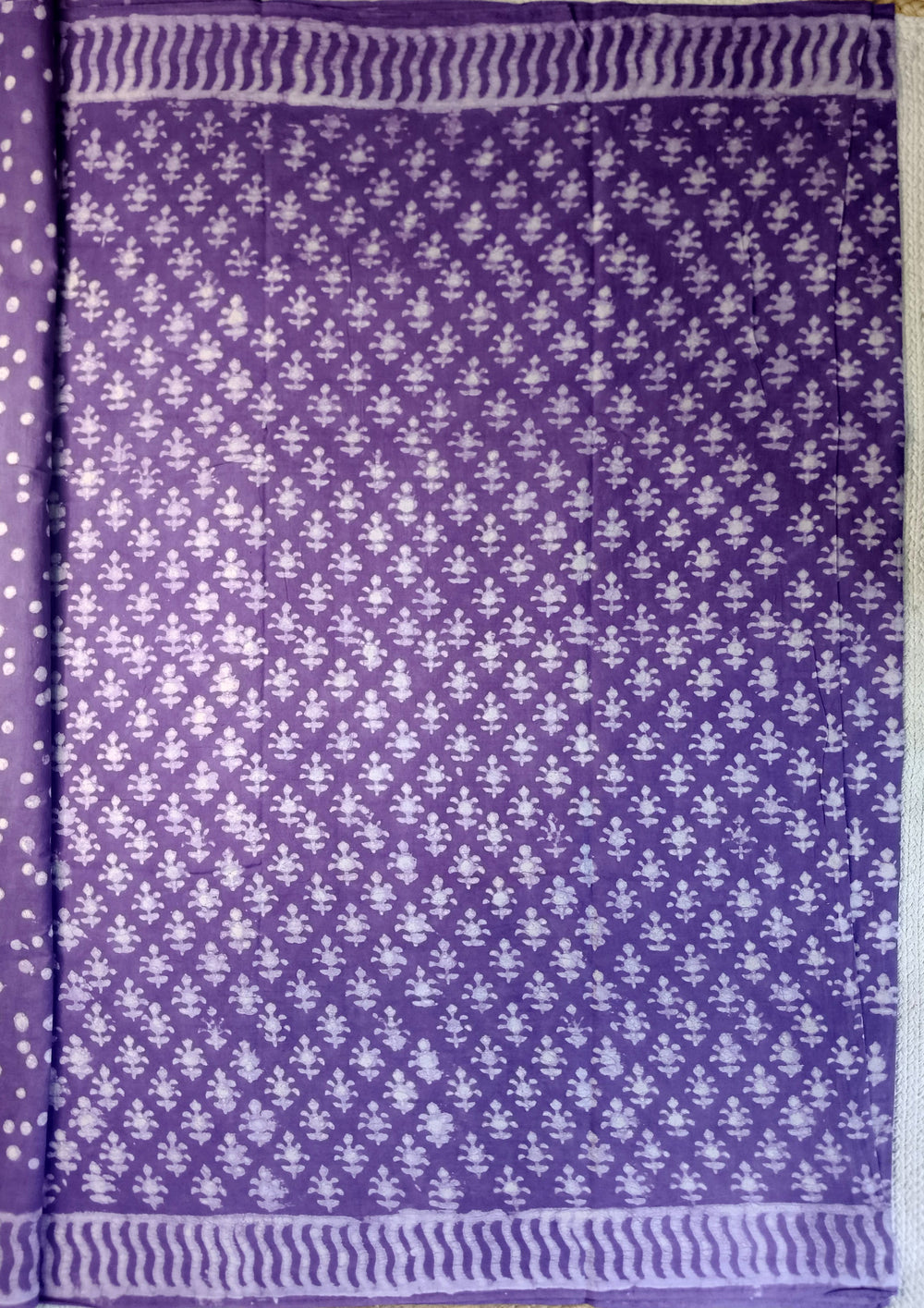 Bagru - Handblock Printed Cotton Saree - ATC01 - Wefta