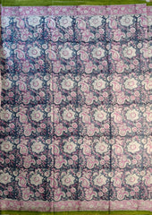 Bagru - Handblock Printed Cotton Saree - ATC06 - Wefta