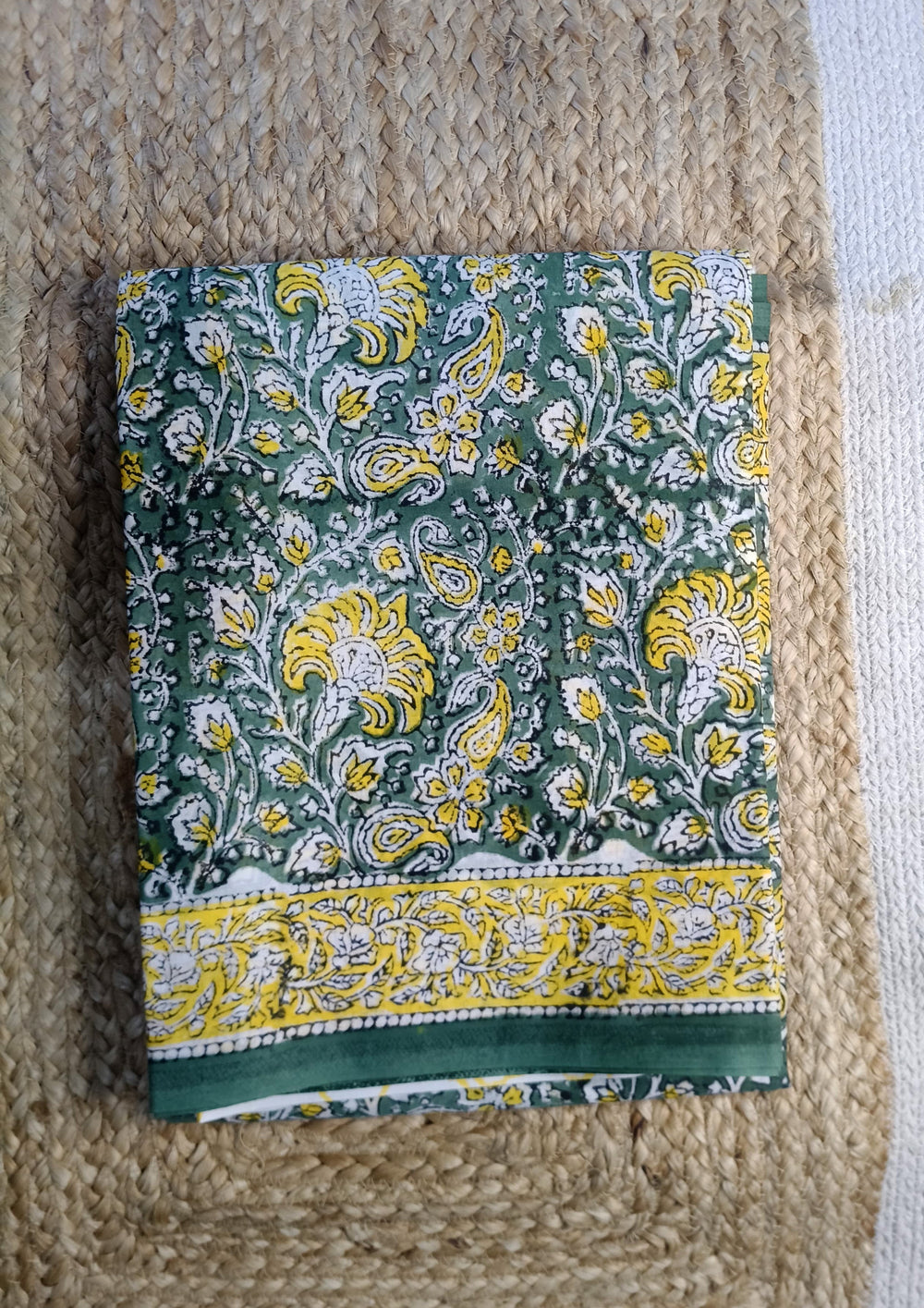 Bagru - Handblock Printed Cotton Saree - ATC07 - Wefta