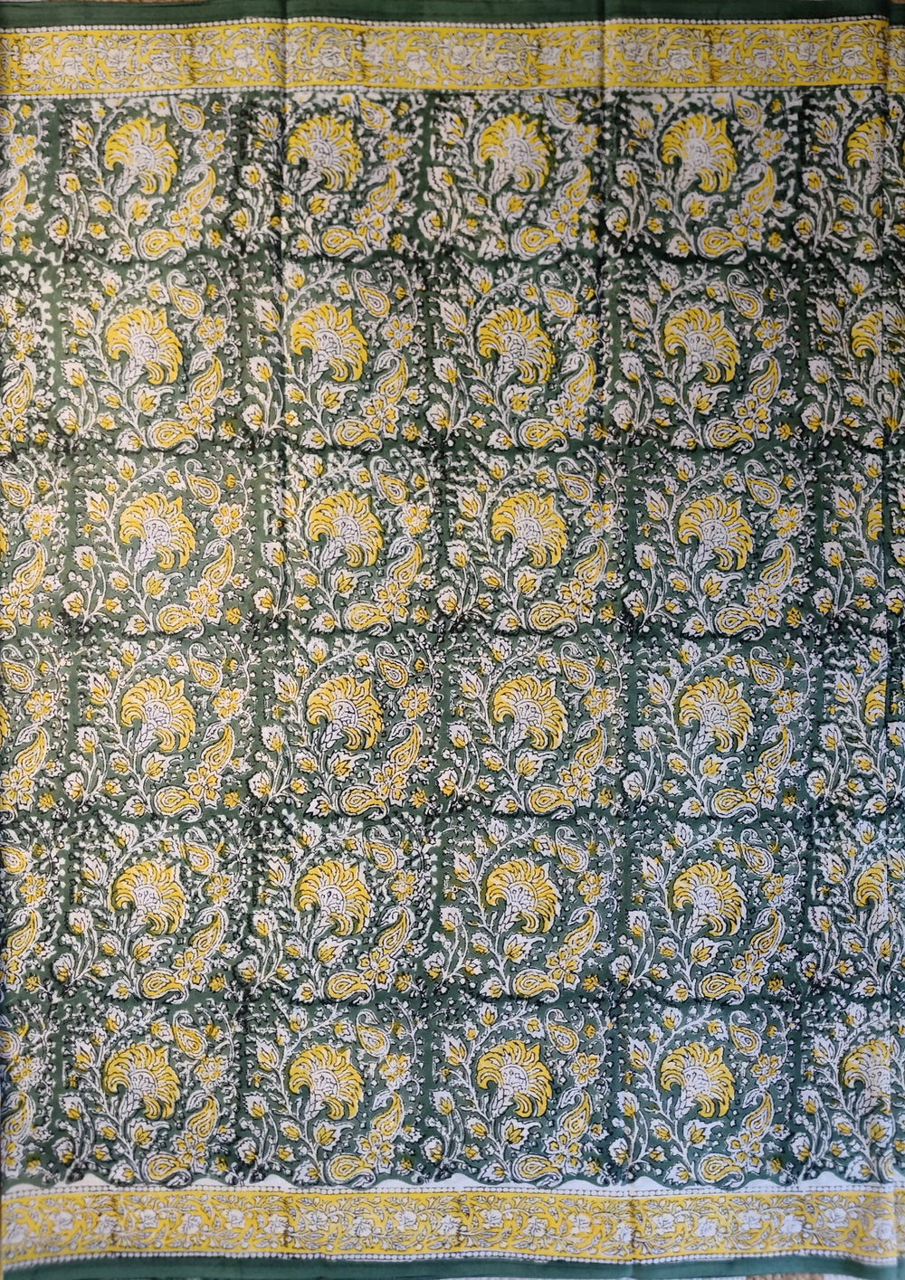 Bagru - Handblock Printed Cotton Saree - ATC07 - Wefta
