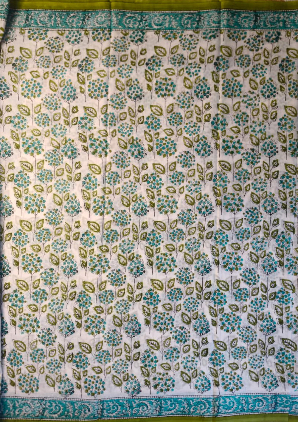 Bagru - Handblock Printed Cotton Saree - ATC11 - Wefta