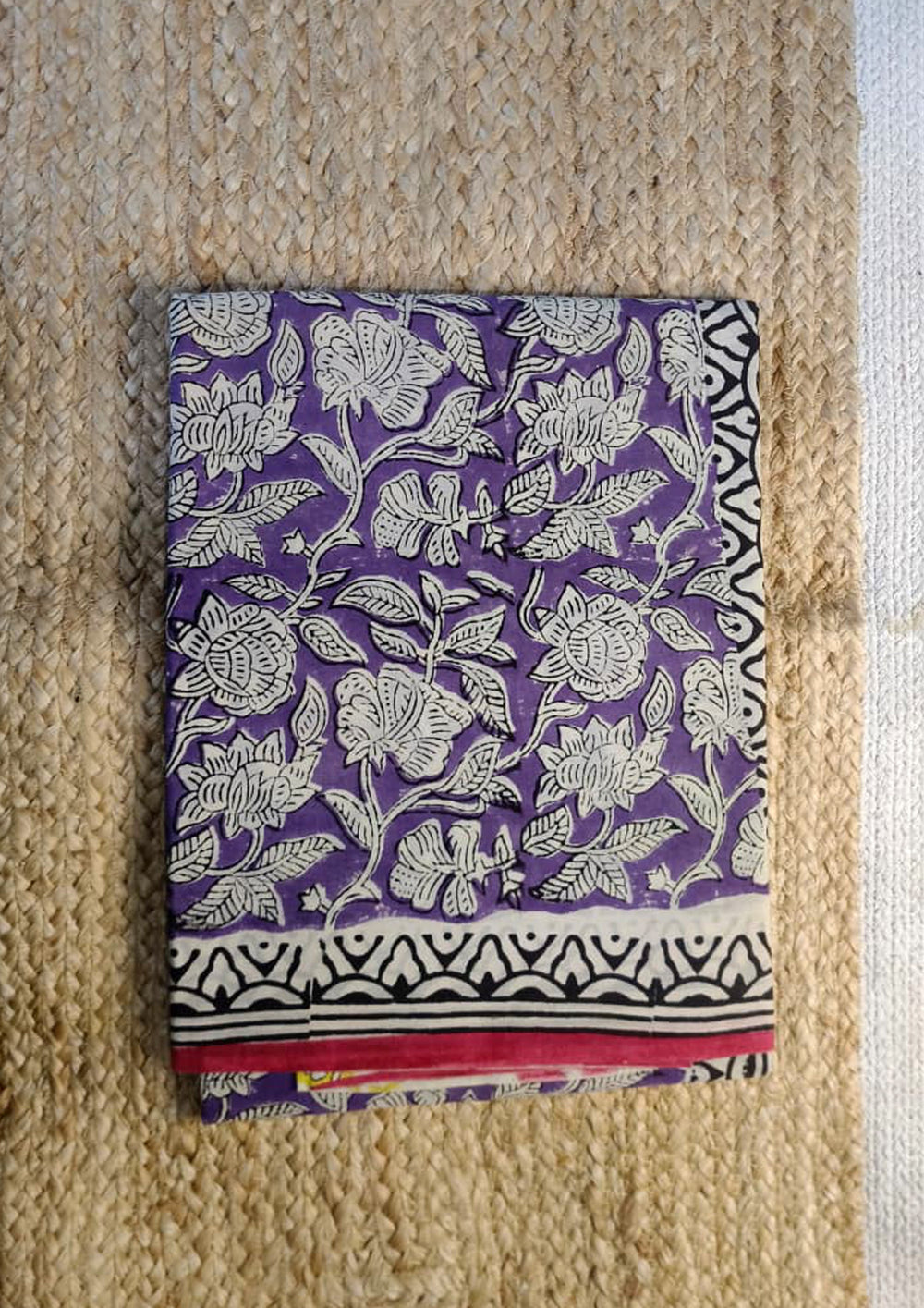 Bagru - Handblock Printed Cotton Saree - ATC12 - Wefta