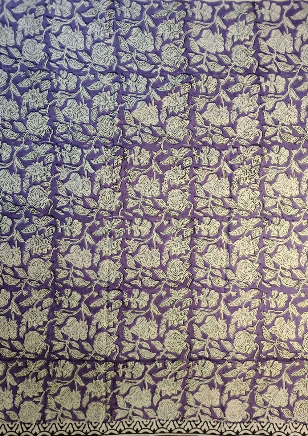 Bagru - Handblock Printed Cotton Saree - ATC12 - Wefta