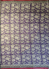 Bagru - Handblock Printed Cotton Saree - ATC12 - Wefta