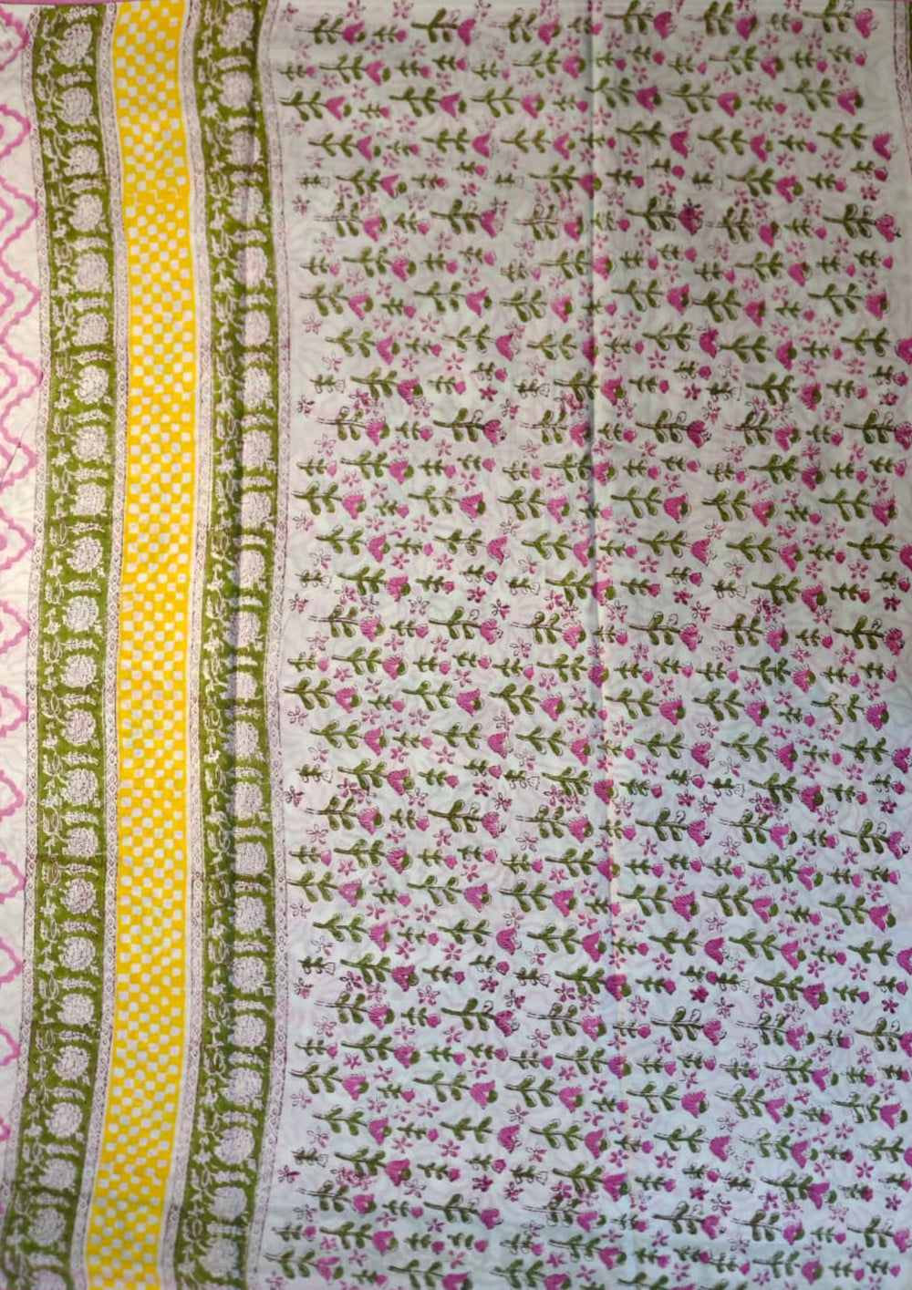 Bagru - Handblock Printed Cotton Saree - ATC14 - Wefta