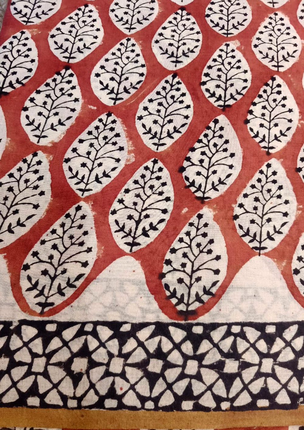 Bagru - Handblock Printed Cotton Saree - ATC15 - Wefta