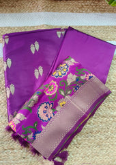 Banarasi Fancy Suit - F2 Purple - Wefta