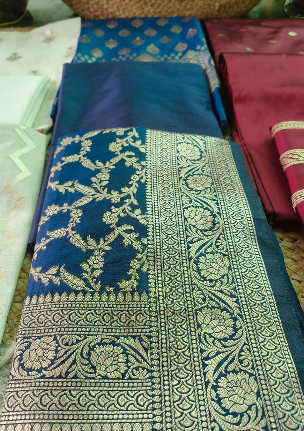 Banarasi Fancy Suit - F4 Blue - Wefta