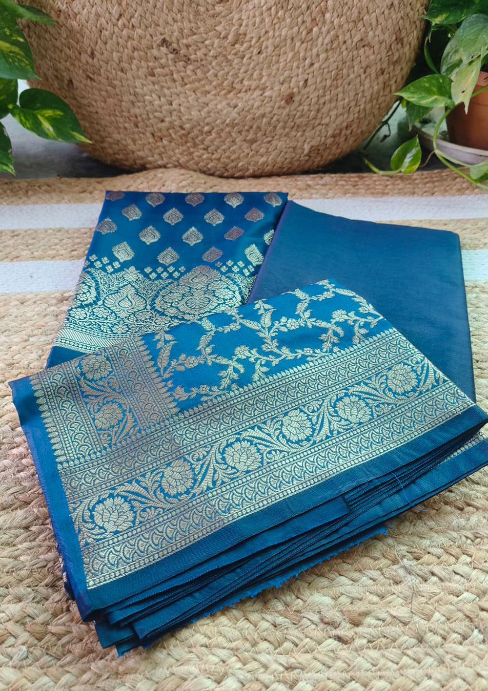 Banarasi Fancy Suit - F4 Blue - Wefta