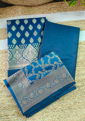 Banarasi Fancy Suit - F4 Blue - Wefta