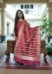 Banarasi Fancy Suit - F5 Maroon - Wefta