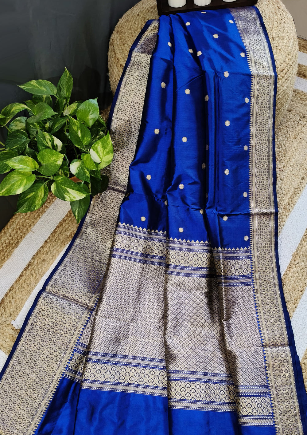 Banarasi Silk Saree - Blue01 - Wefta