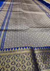 Banarasi Silk Saree - Blue01 - Wefta