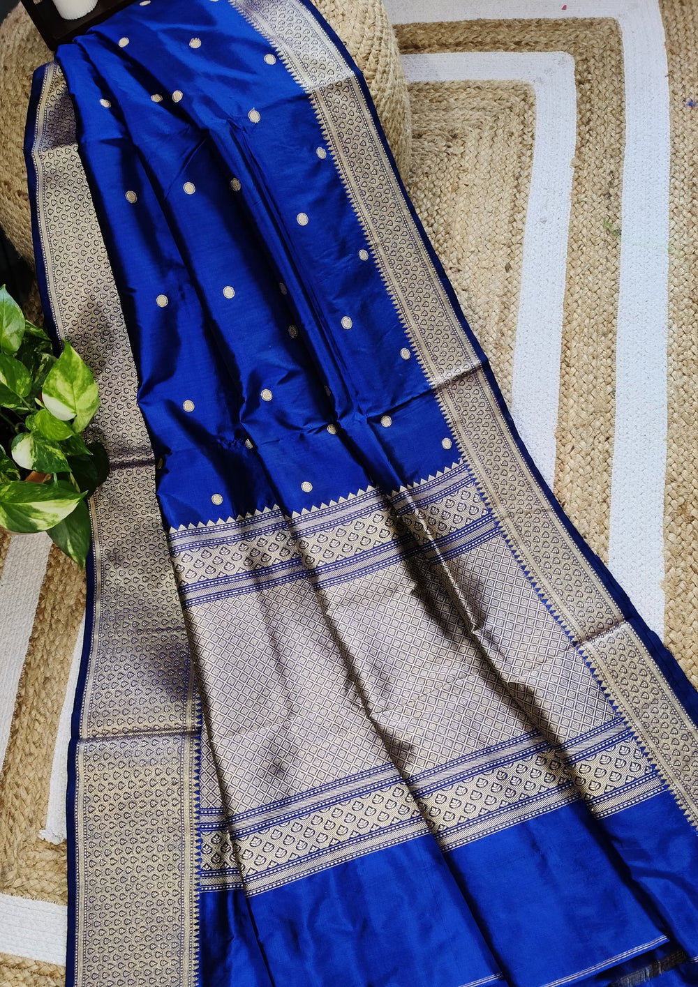Banarasi Silk Saree - Blue01 - Wefta