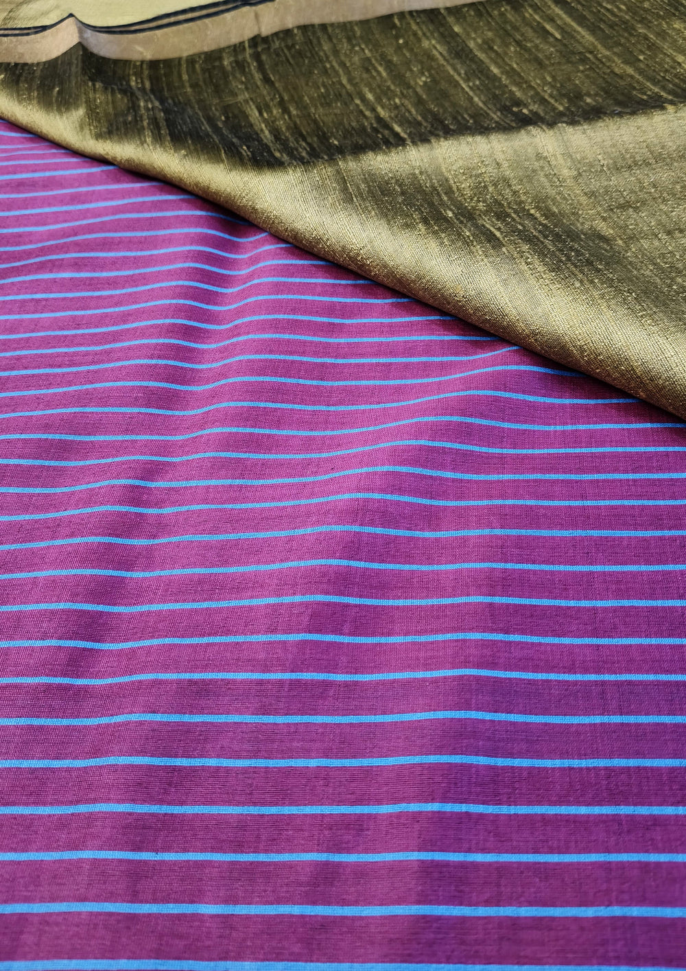 Bhagalpuri Tussar Silk Saree - 4 Gold yellow & Pink - Wefta