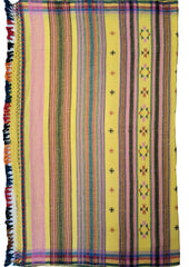 Bhujodi Kala Cotton Saree (Kutchi)- 3KC Yellow - Wefta