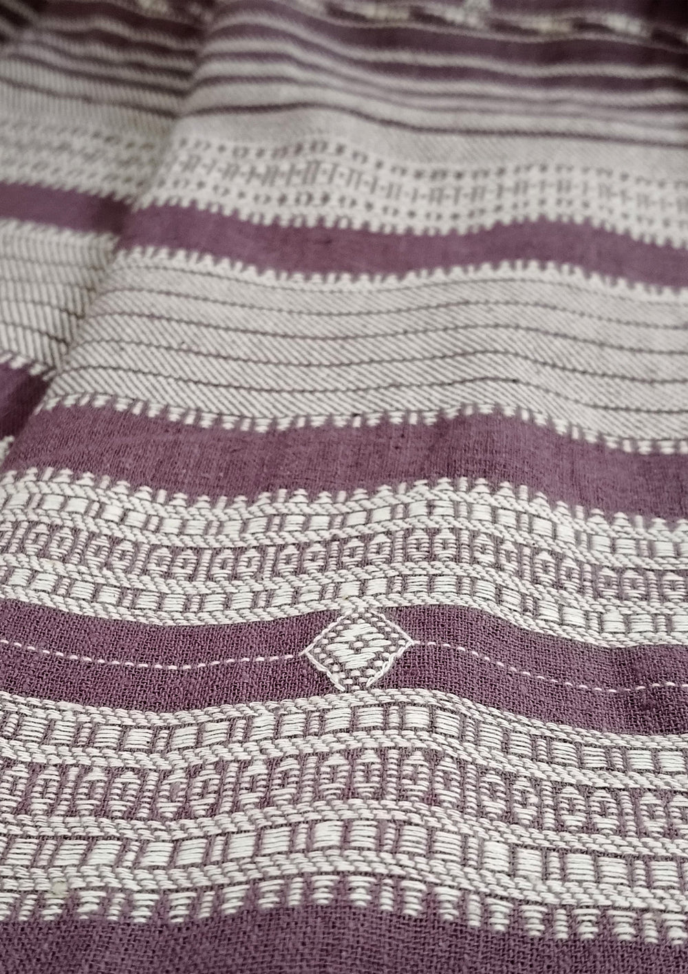 Bhujodi Kala Cotton Saree - Lilac - Wefta