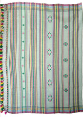 Bhujodi Kala Cotton Saree - Mint green - Wefta