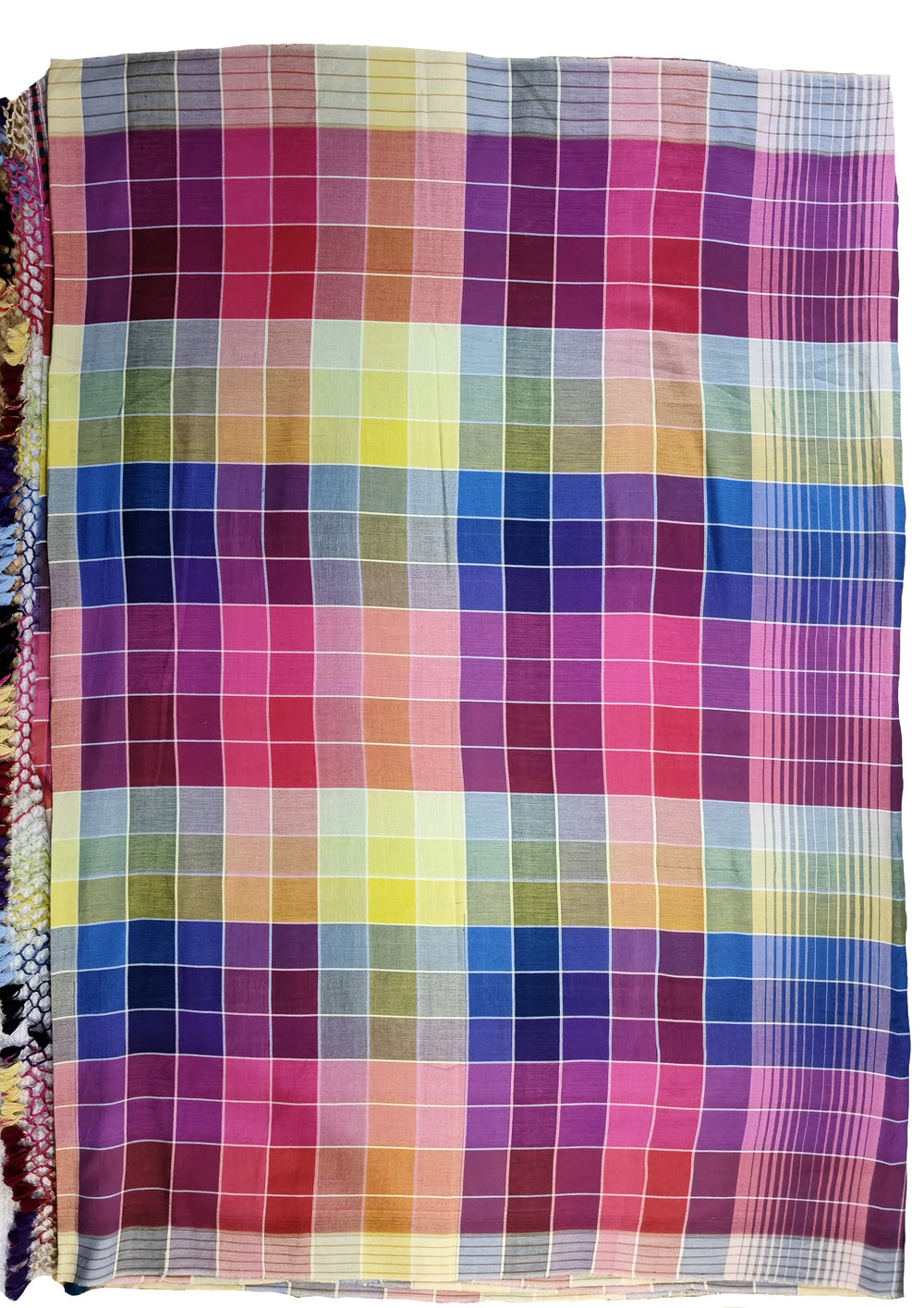Bhujodi Soft Cotton Saree (Kutchi) - 2 KC Checks - Wefta
