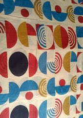 Block Printed Saree - Cream DP3 - Wefta