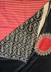 Block Printed Saree - Red DP1 - Wefta