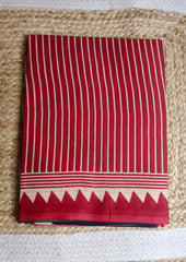 Block Printed Saree - Red DP1 - Wefta