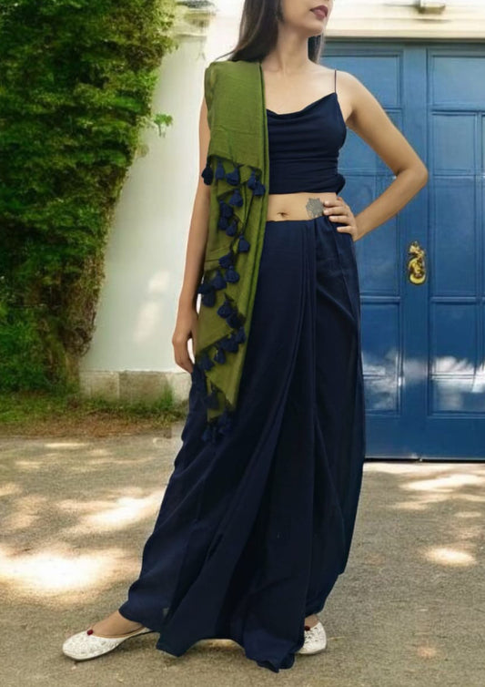 Cotton M4- DBlue & Green