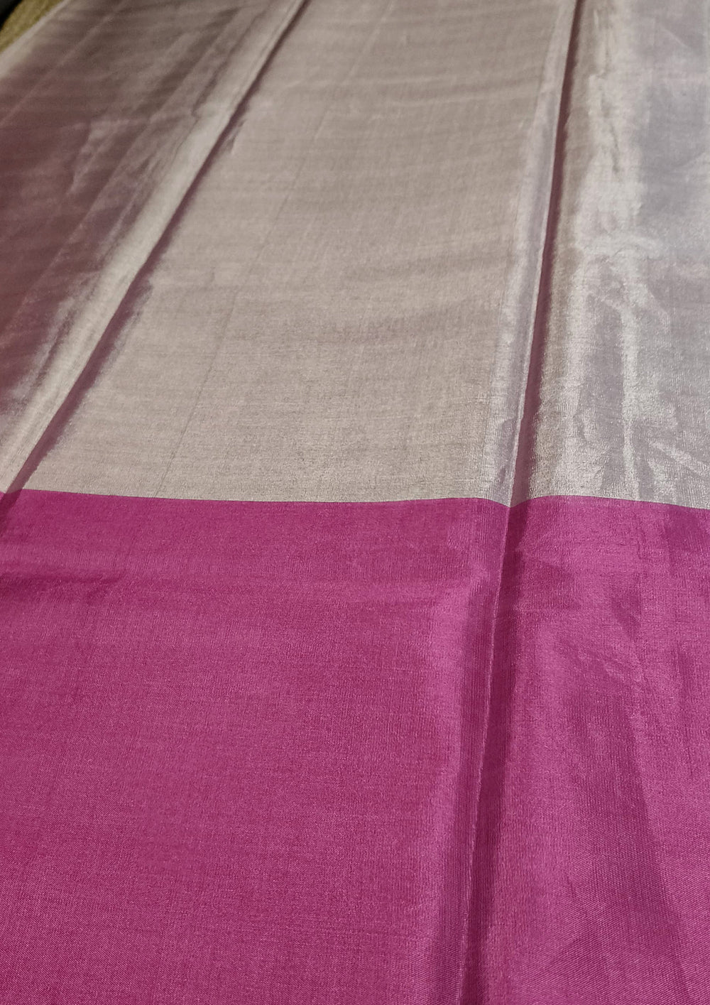 Chanderi Tissue Saree- Dhup Chav- Baby Pink - Wefta