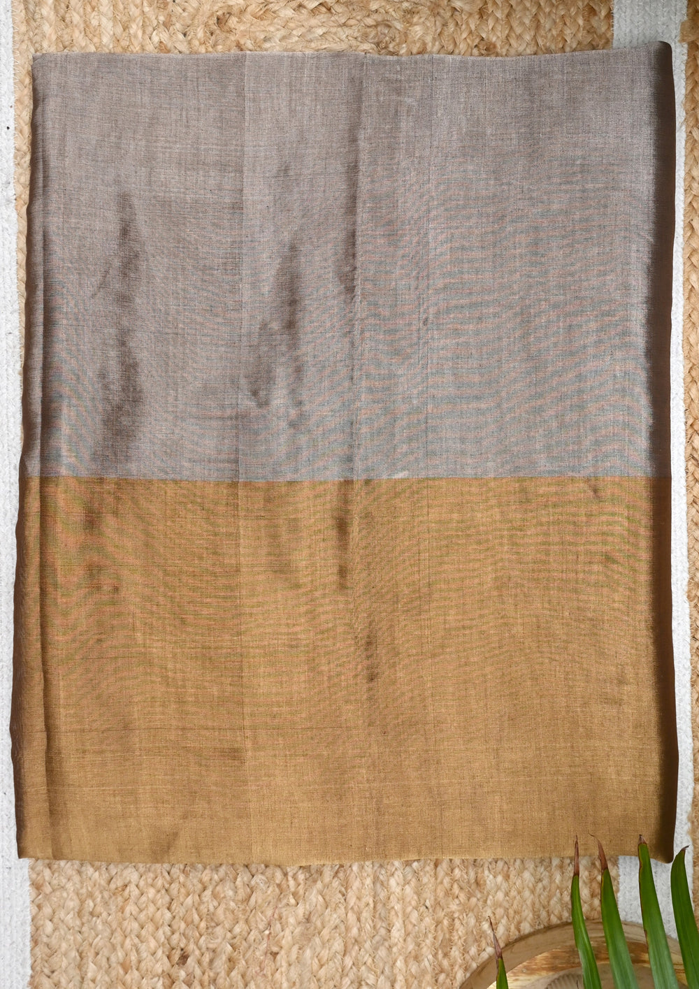 Chanderi Tissue Saree Dhup-Chav- Gold Copper - Wefta