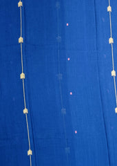 Cotton Jamdani Arrow Buti- Dark Blue - Wefta
