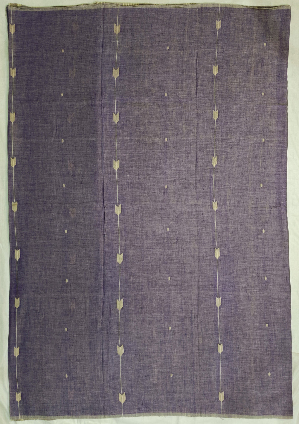 Cotton Jamdani Arrow Buti Saree - Lilac - Wefta