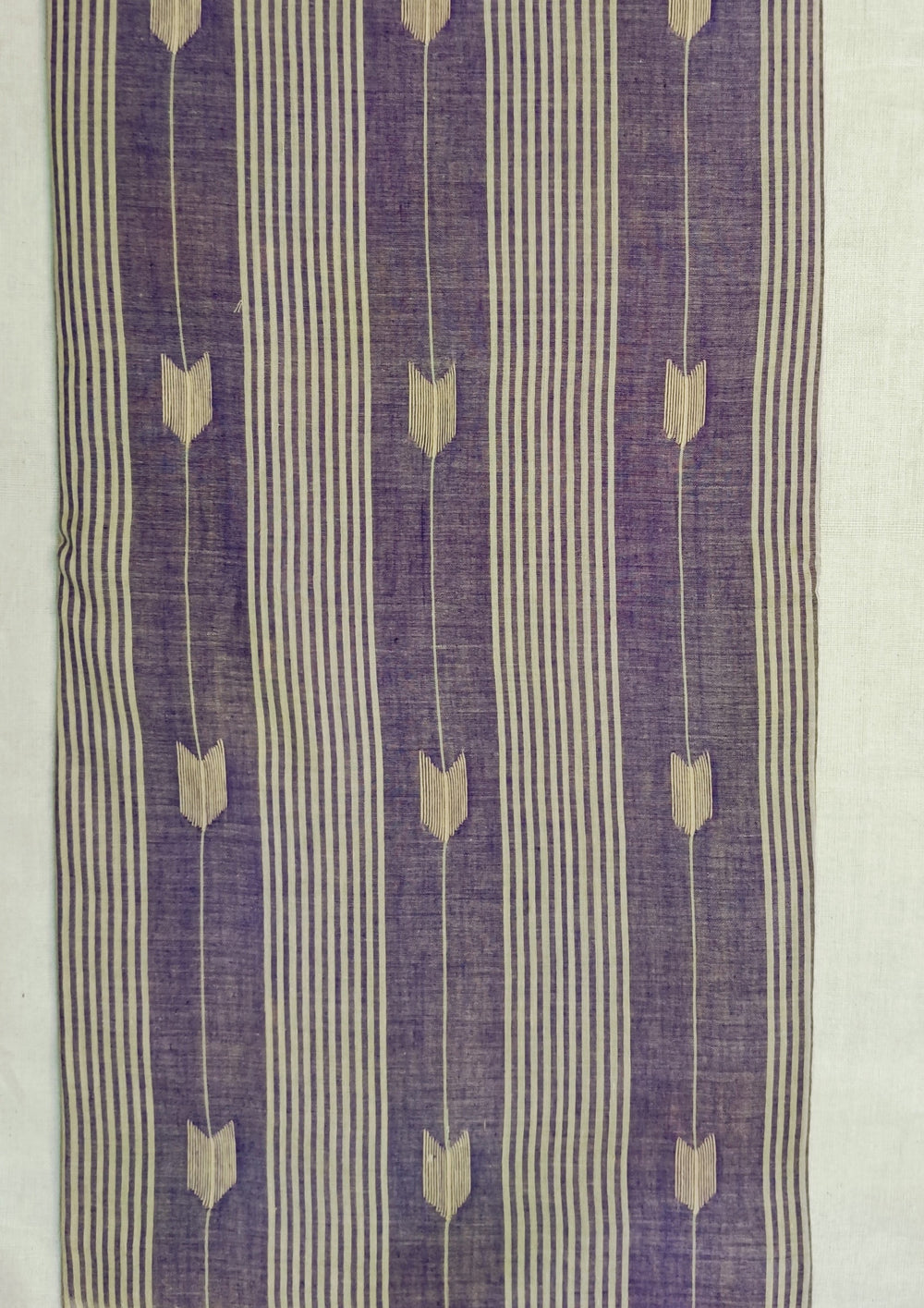Cotton Jamdani Arrow Buti Saree - Lilac - Wefta