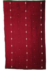 Cotton Jamdani Arrow Buti Saree- Maroon - Wefta