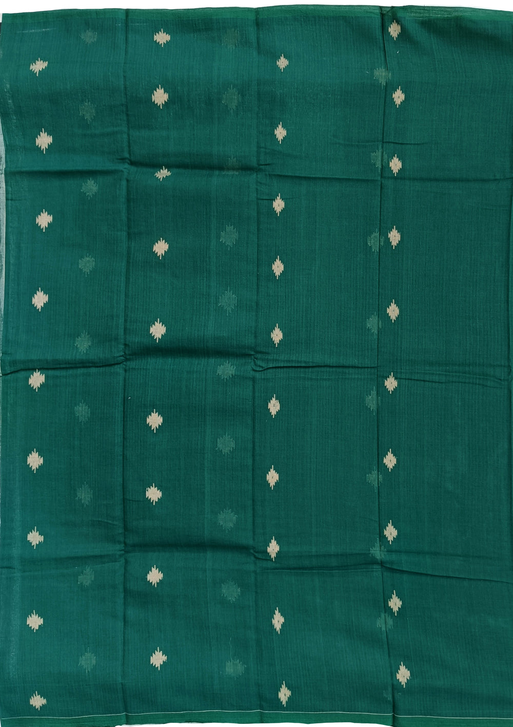 Cotton Jamdani Buti J25 - D Green - Wefta
