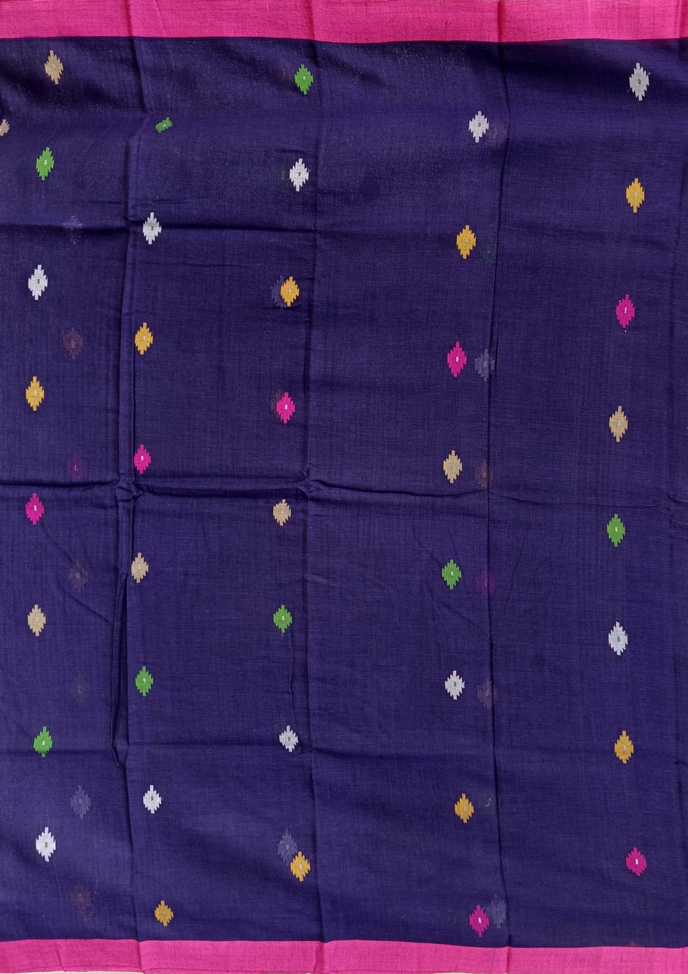 Cotton Jamdani Buti J26 - Purple - Wefta