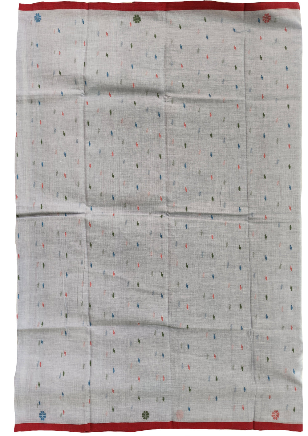 Cotton Jamdani Buti J27 - Ice blue - Wefta