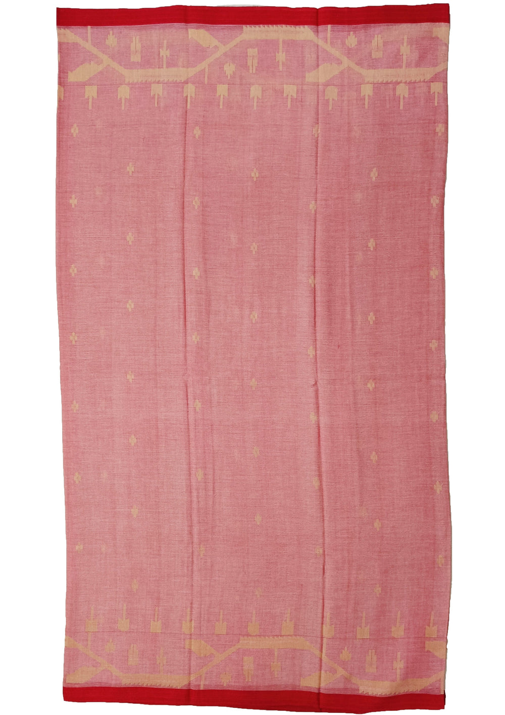 Cotton Jamdani Chir buti Saree- Red - Wefta