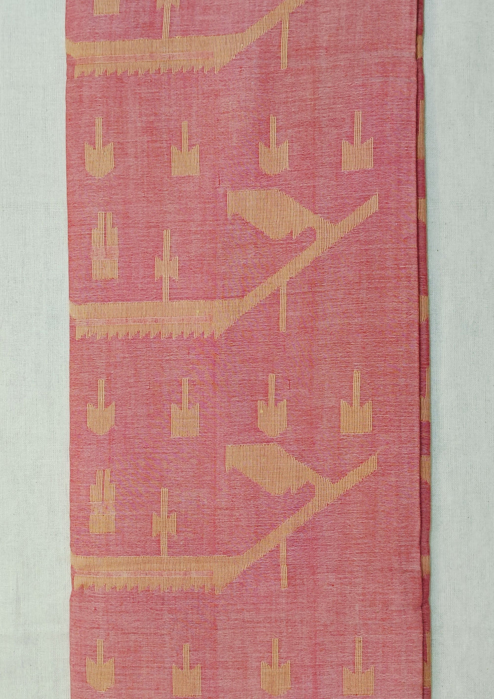 Cotton Jamdani Chir buti Saree- Red - Wefta