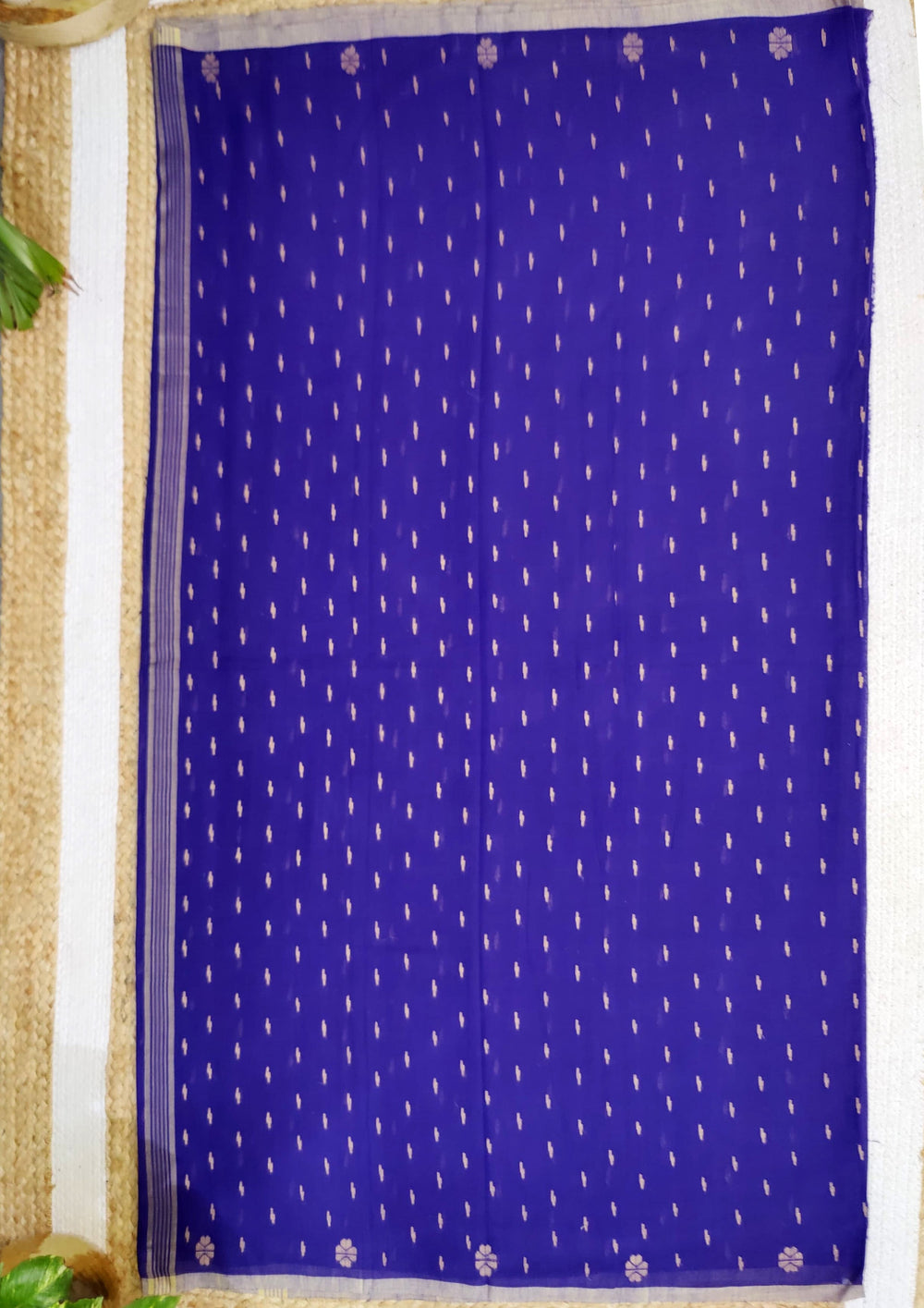 Cotton Jamdani Machi buti Saree- Purple - Wefta
