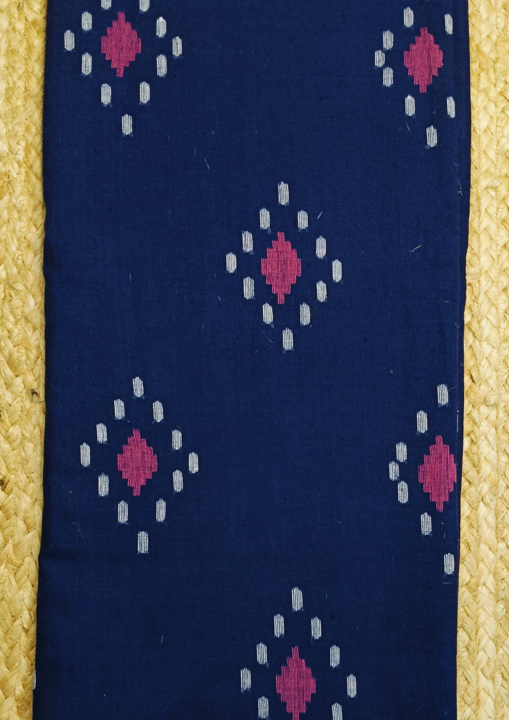 Cotton Jamdani Ruiton Buti Saree- Navy blue - Wefta