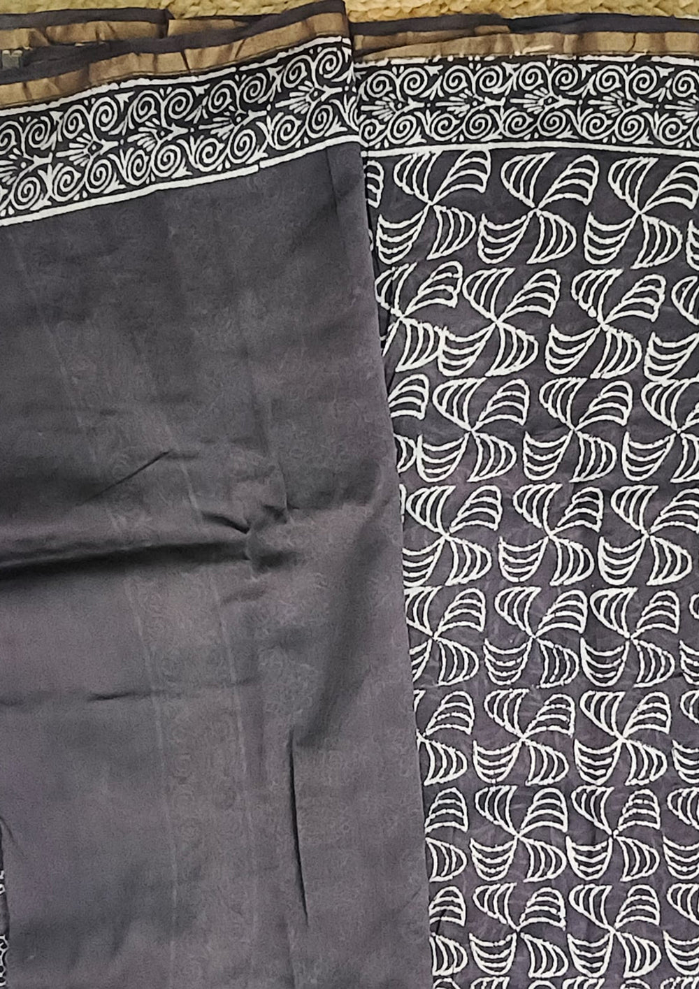Dabu - Handblock print Chanderi Saree - Kashish - Wefta