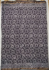 Dabu - Handblock print Chanderi Saree - Kashish - Wefta