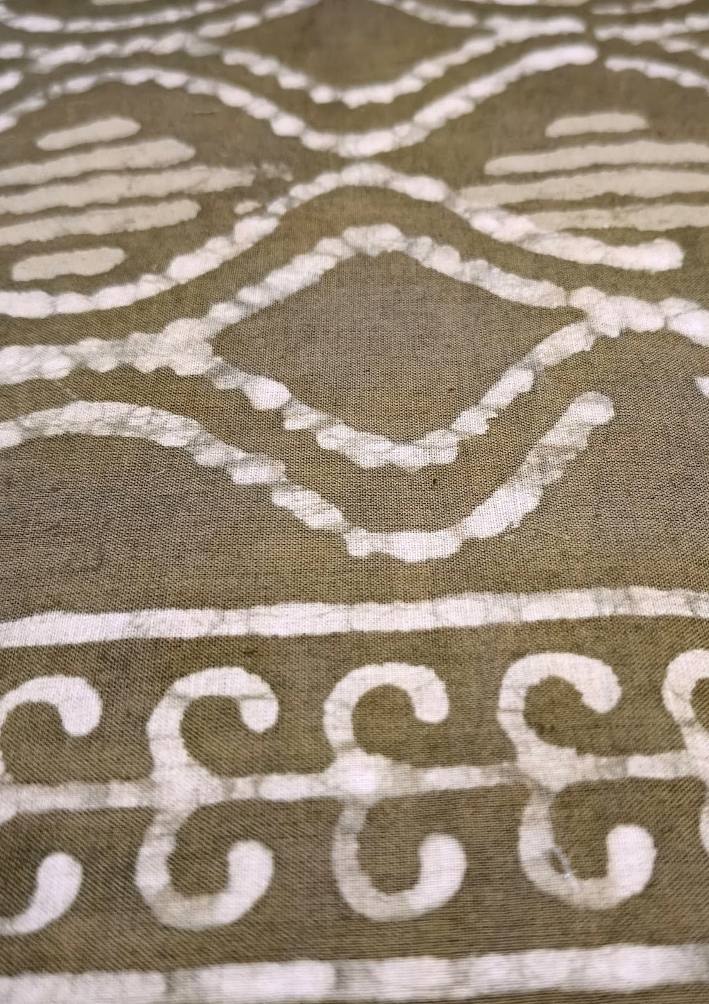 Dabu Handblock Print Suit D1 - Mehndi Green - Wefta