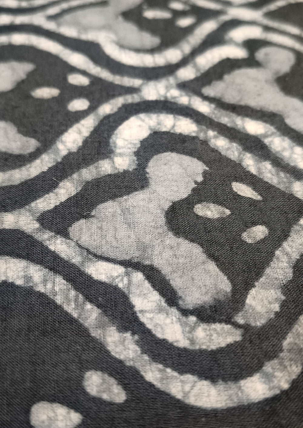 Dabu Handblock Print Suit D3 - Grey1 - Wefta