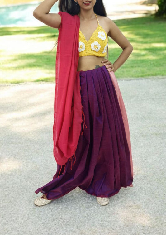 Cotton M7- Tri Red Purple Pink